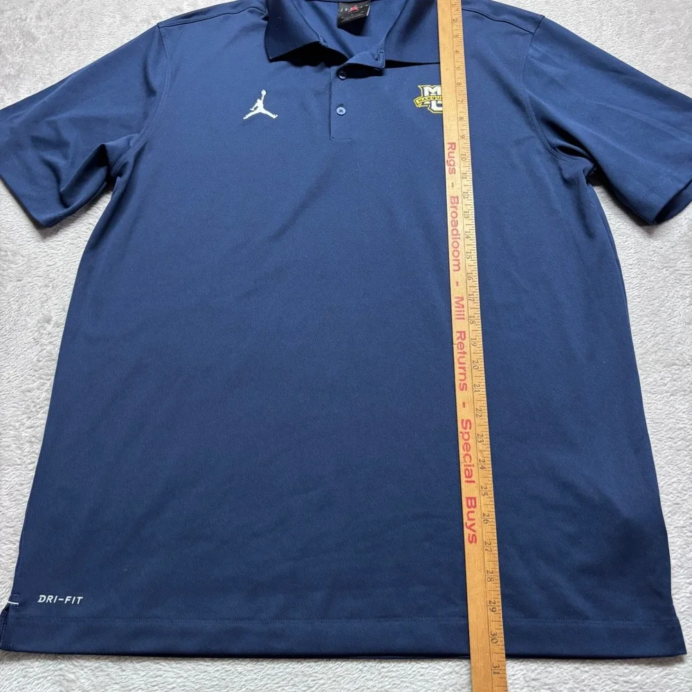 Jordan Marquette Golden Eagles Mens XL Navy Blue Varsity Polo M51903